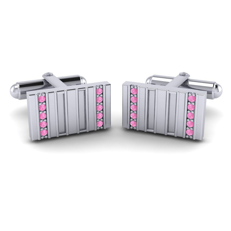 Pink Tourmaline Cufflinks