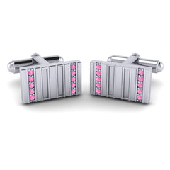 Pink Tourmaline Cufflinks