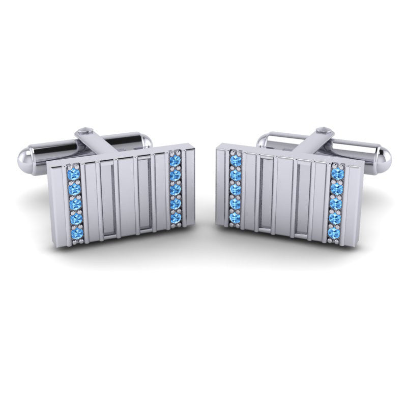 Swiss Blue Topaz Cufflinks