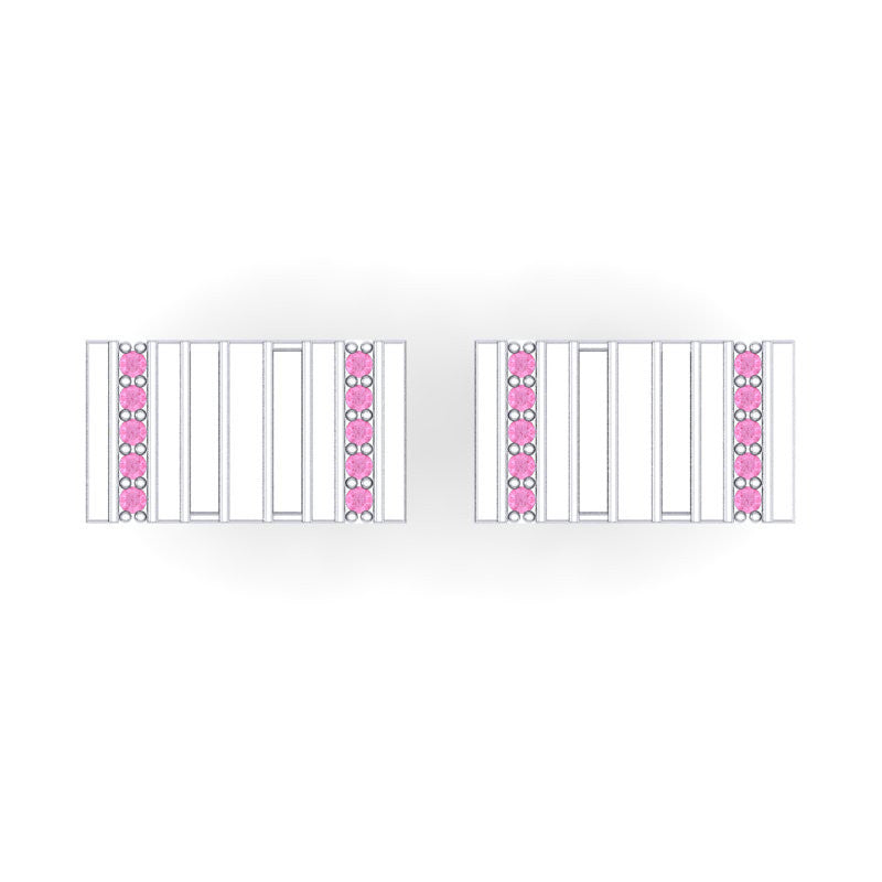 Pink Tourmaline Cufflinks