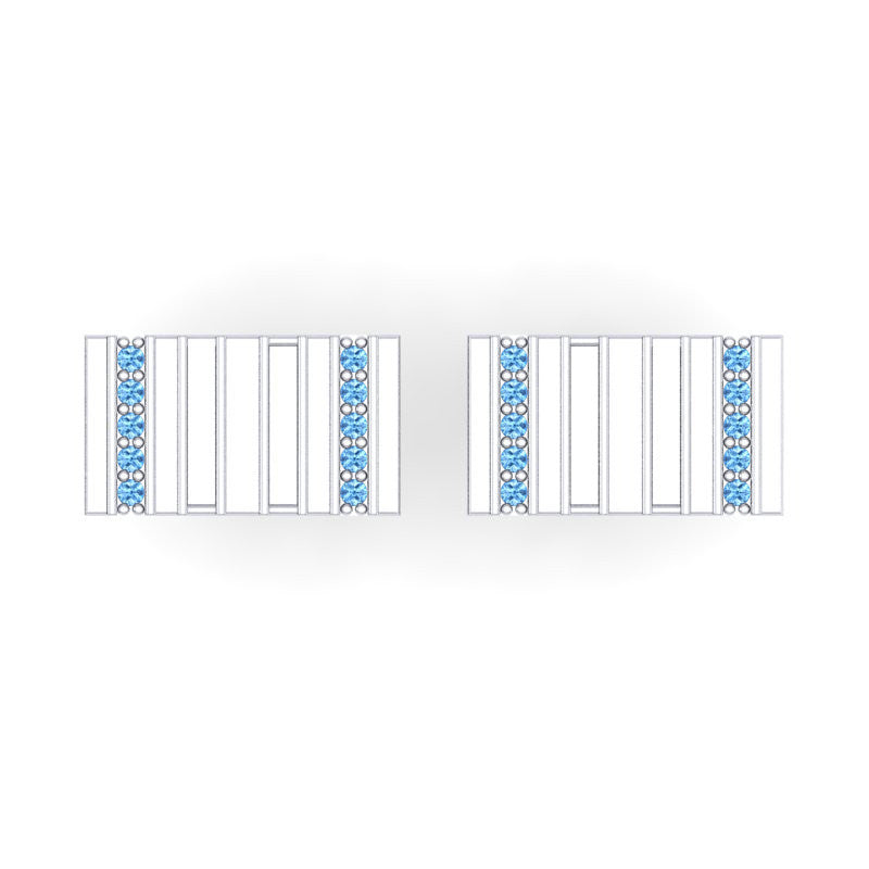 Swiss Blue Topaz Cufflinks