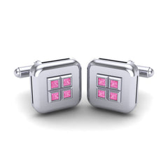 Pink Tourmaline Cufflinks