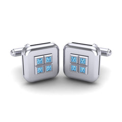 Swiss Blue Topaz Cufflinks