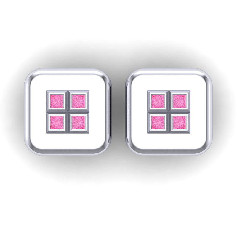 Pink Tourmaline Cufflinks