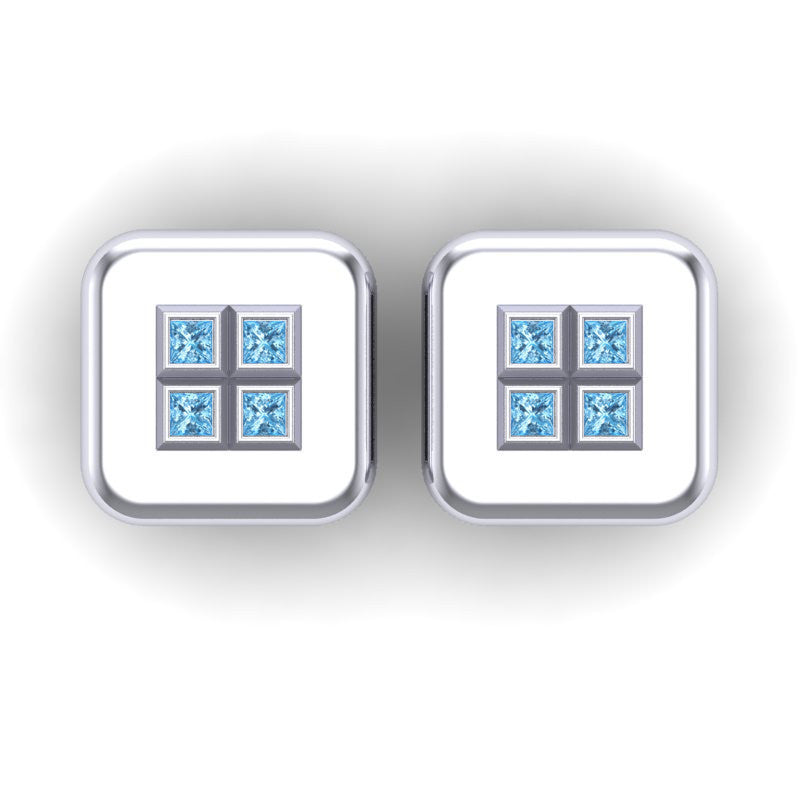 Swiss Blue Topaz Cufflinks