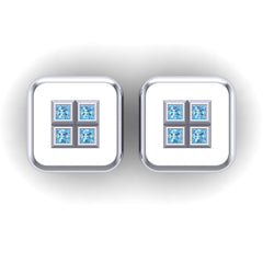 Swiss Blue Topaz Cufflinks