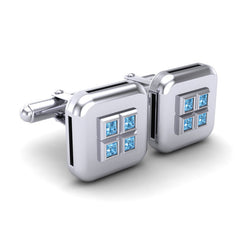 Swiss Blue Topaz Cufflinks