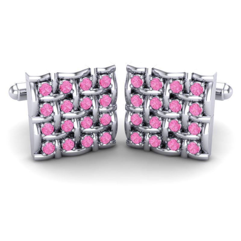 Pink Tourmaline Cufflinks