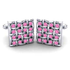 Pink Tourmaline Cufflinks