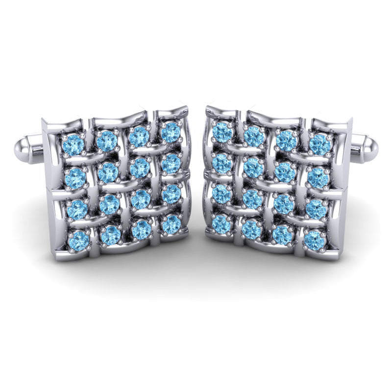 Swiss Blue Topaz Cufflinks