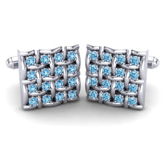 Swiss Blue Topaz Cufflinks