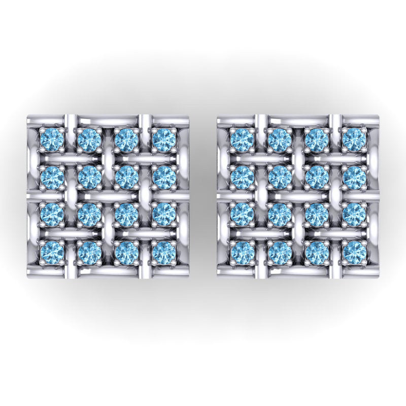 Swiss Blue Topaz Cufflinks