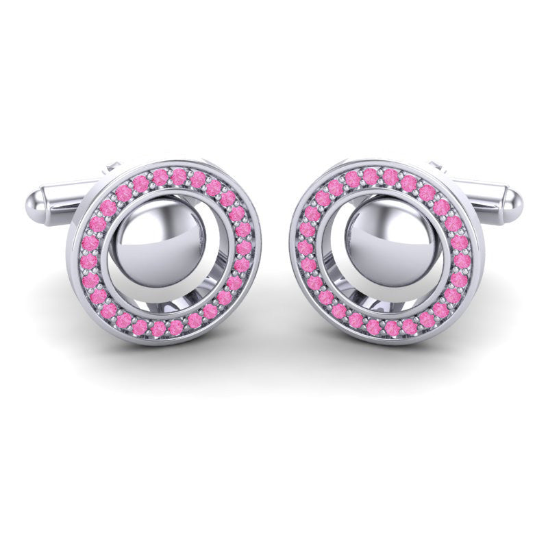 Pink Tourmaline Cufflinks