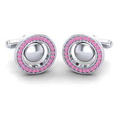 Pink Tourmaline Cufflinks