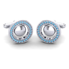 Swiss Blue Topaz Cufflinks