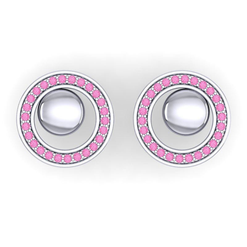 Pink Tourmaline Cufflinks