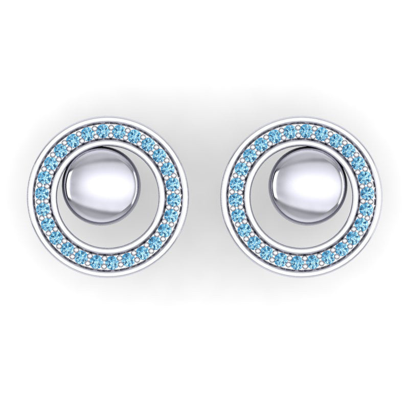 Swiss Blue Topaz Cufflinks