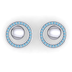 Swiss Blue Topaz Cufflinks