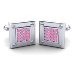 Pink Tourmaline Cufflinks