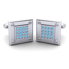 Swiss Blue Topaz Cufflinks