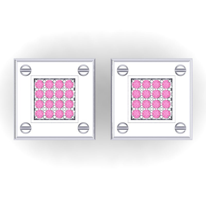 Pink Tourmaline Cufflinks