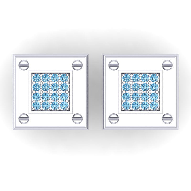 Swiss Blue Topaz Cufflinks