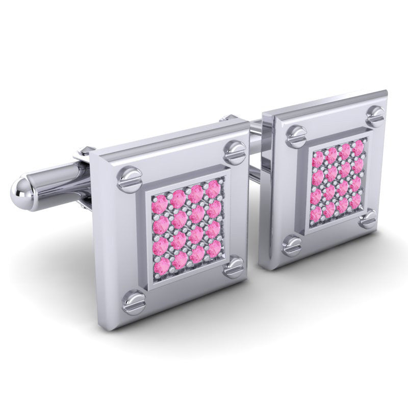 Pink Tourmaline Cufflinks