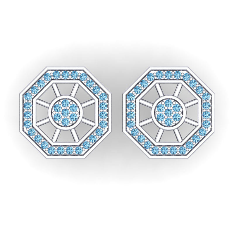 Swiss Blue Topaz Cufflinks