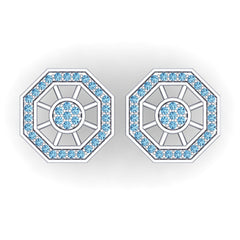 Swiss Blue Topaz Cufflinks