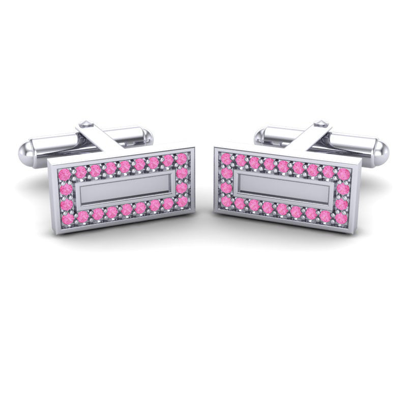 Pink Tourmaline Cufflinks