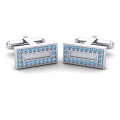 Swiss Blue Topaz Cufflinks
