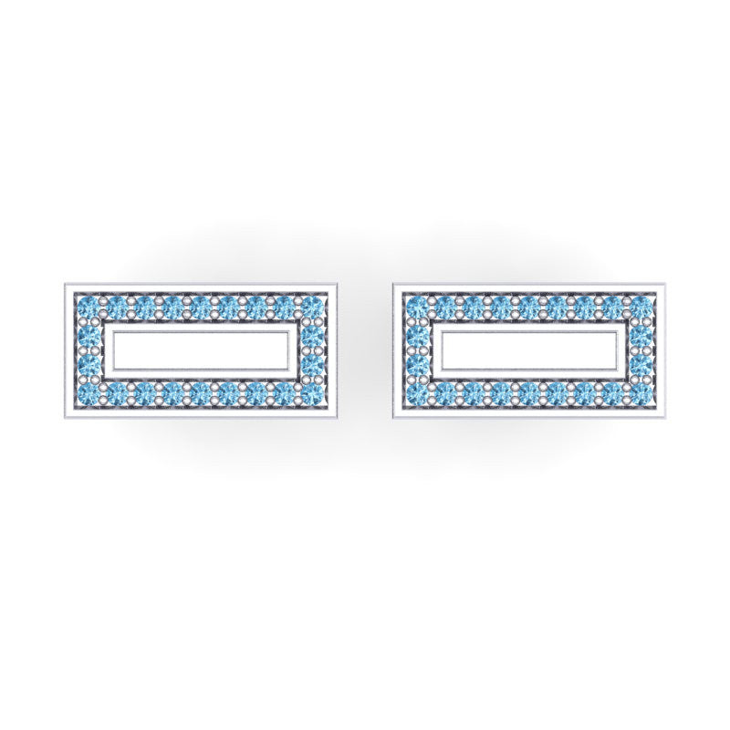 Swiss Blue Topaz Cufflinks