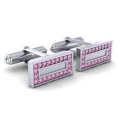 Pink Tourmaline Cufflinks