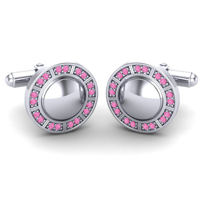 Pink Tourmaline Cufflinks