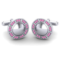 Pink Tourmaline Cufflinks