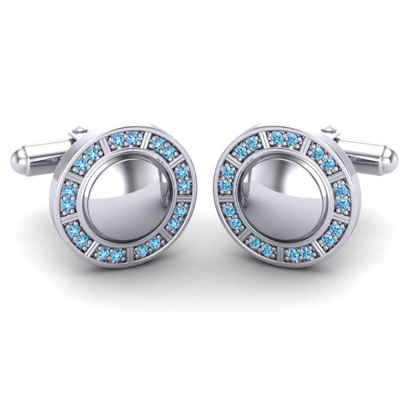 Swiss Blue Topaz Cufflinks