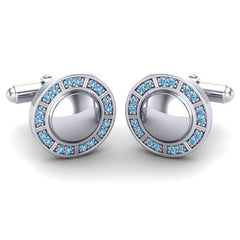 Swiss Blue Topaz Cufflinks