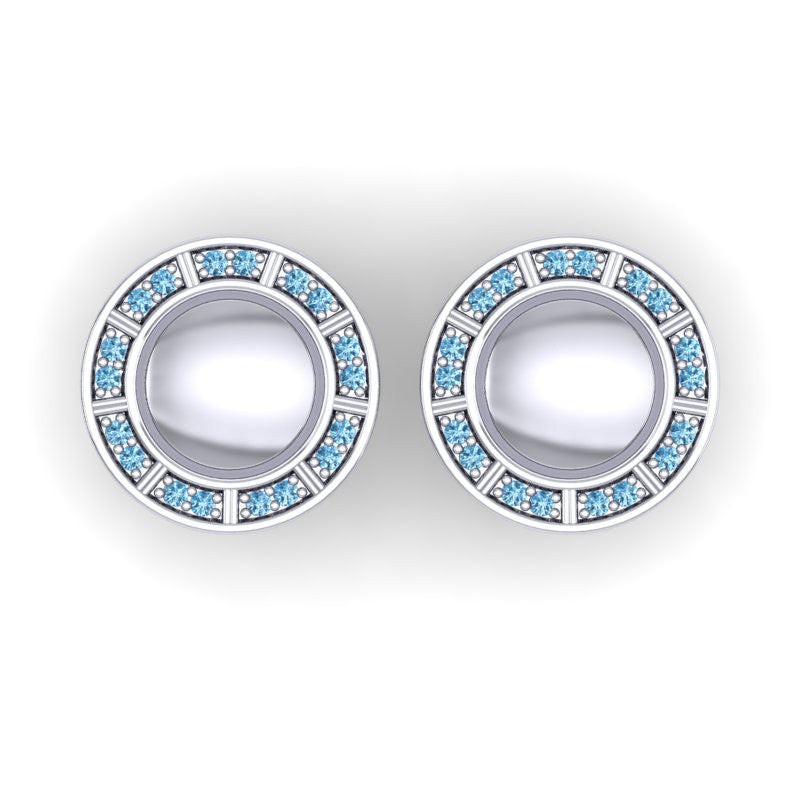 Swiss Blue Topaz Cufflinks
