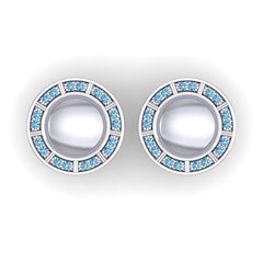 Swiss Blue Topaz Cufflinks