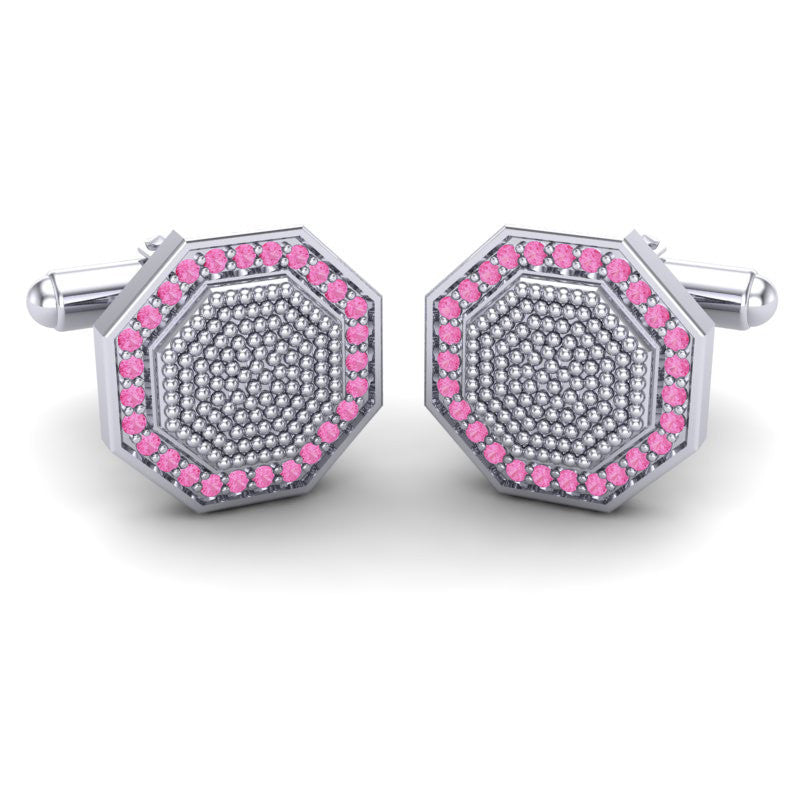 Pink Tourmaline Cufflinks