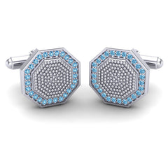 Swiss Blue Topaz Cufflinks