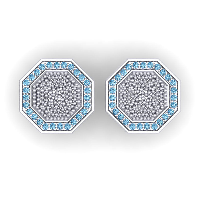 Swiss Blue Topaz Cufflinks