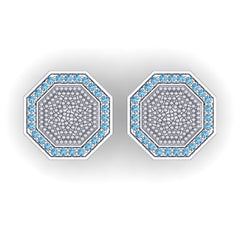Swiss Blue Topaz Cufflinks