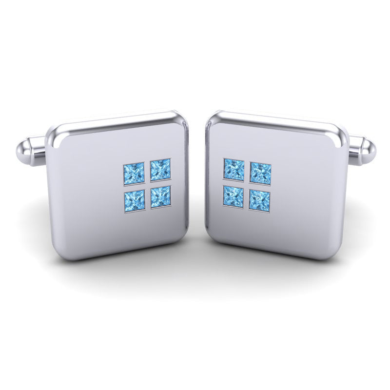 Swiss Blue Topaz Cufflinks