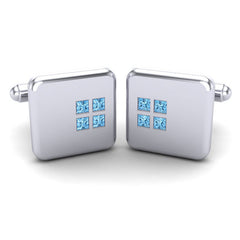 Swiss Blue Topaz Cufflinks