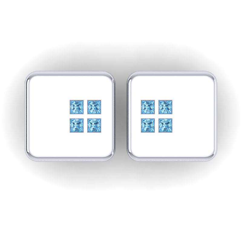 Swiss Blue Topaz Cufflinks