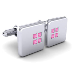 Pink Tourmaline Cufflinks
