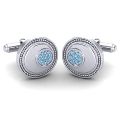 Swiss Blue Topaz Cufflinks