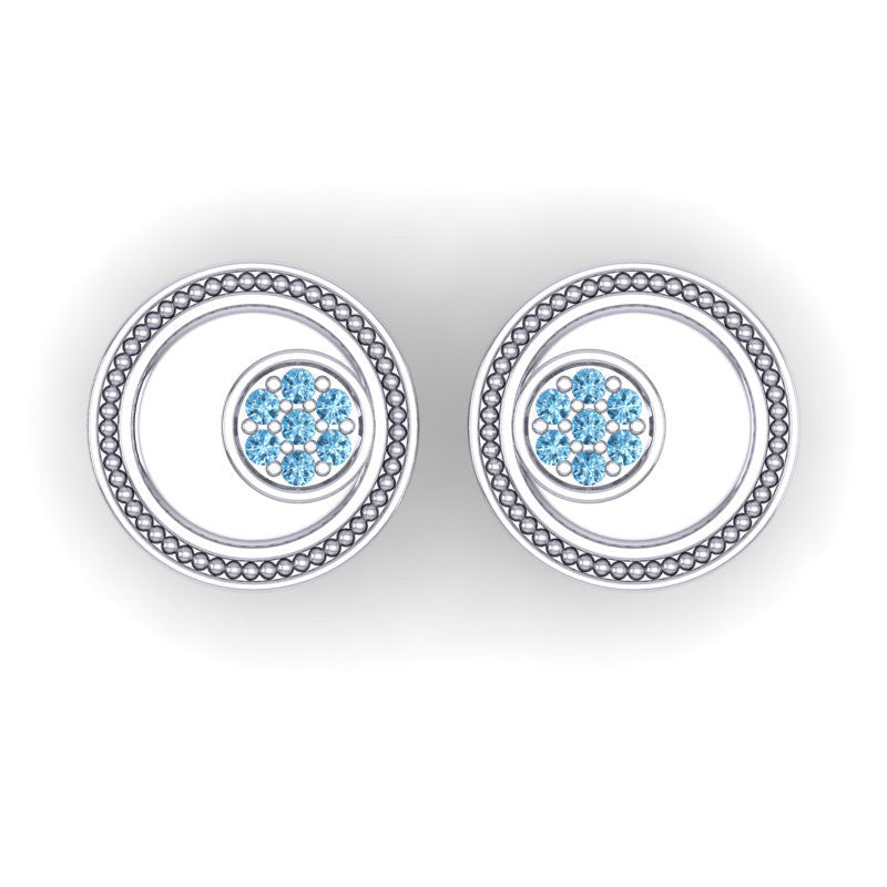 Swiss Blue Topaz Cufflinks