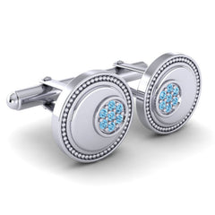 Swiss Blue Topaz Cufflinks